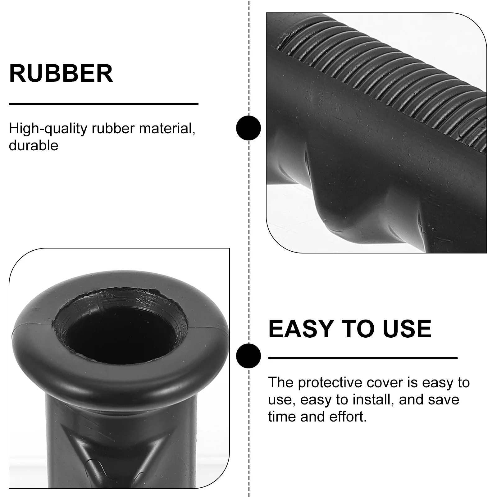 

4Pcs Anti-Slip Rubber Handle Protector Universal Shopping Cart Trolley Grip Wrap Comfortable Non-Slip Cart Handle Sleeve
