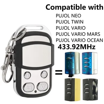 Controle remoto de garagem com código de rolamento, 433,92mhz, 100% compatível com pujol vario, código preto, ocean mars, comando de porta