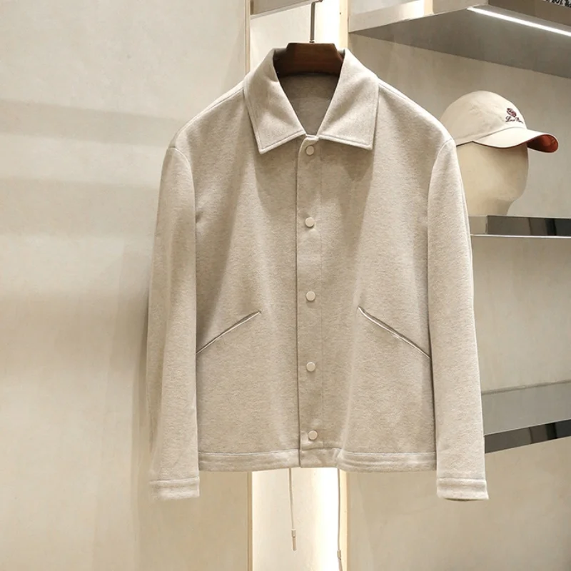 

Simple and fashionable knitted wool blend old money style single-button sport casual suit jacket for men
