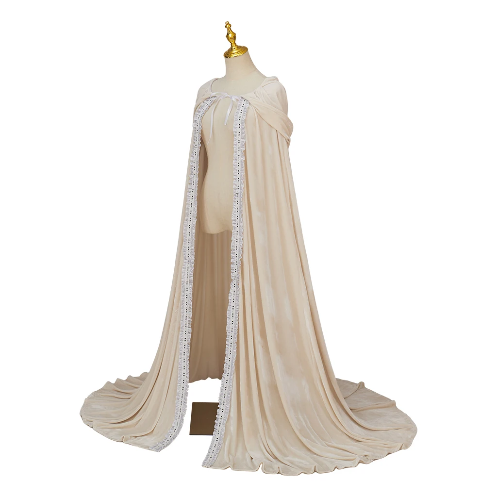 الملكة شارلوت تأثيري زي الزفاف القرون الوسطى الفيكتوري مقنعين كيب هالوين كرنفال حفلة فايكنغ رداء عباءة