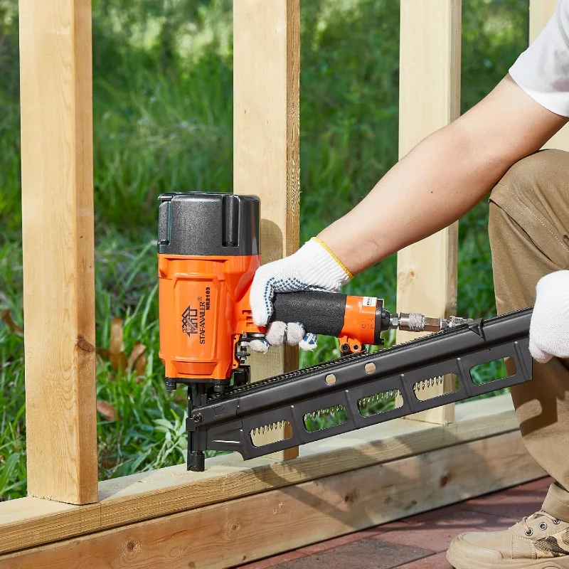 Профессиональный гвоздезабивной прибор с 21-градусным стальным журналом, пневматический гвоздезабивной пистолет с обрамлением, от 2 до 3-1/4 дюйма