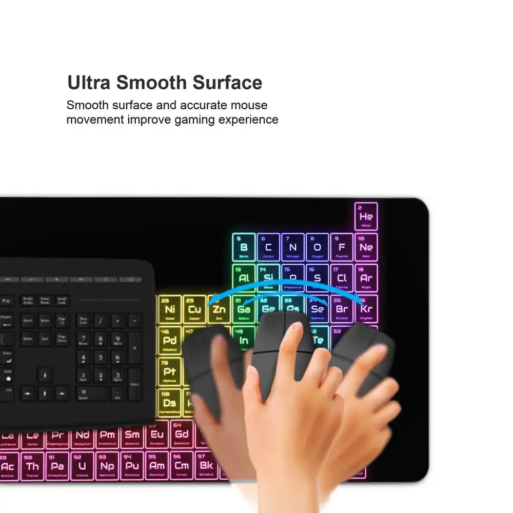 Periodic Table Of Elements Mouse Pad Gaming Keyboard Mouse Mats Office Computer Mausepad Gamer Accessiores Mousepad Xxl Desk Mat