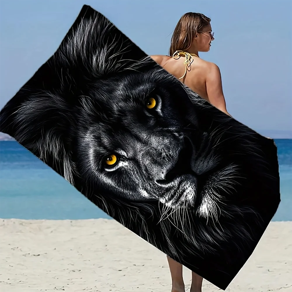 1pc Assorted Animal & Scenic Print Quick-Dry Beach Towels Perfect choice for beach vacation party gifts