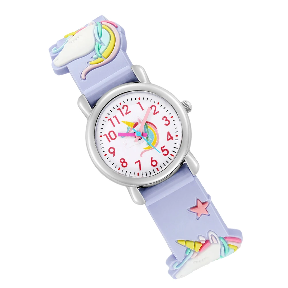 Unicorn Children Watch Precise Kids Watches Cartoon Girl Watch Smooth Surface Delicate Details Birthday Gift Christmas Present