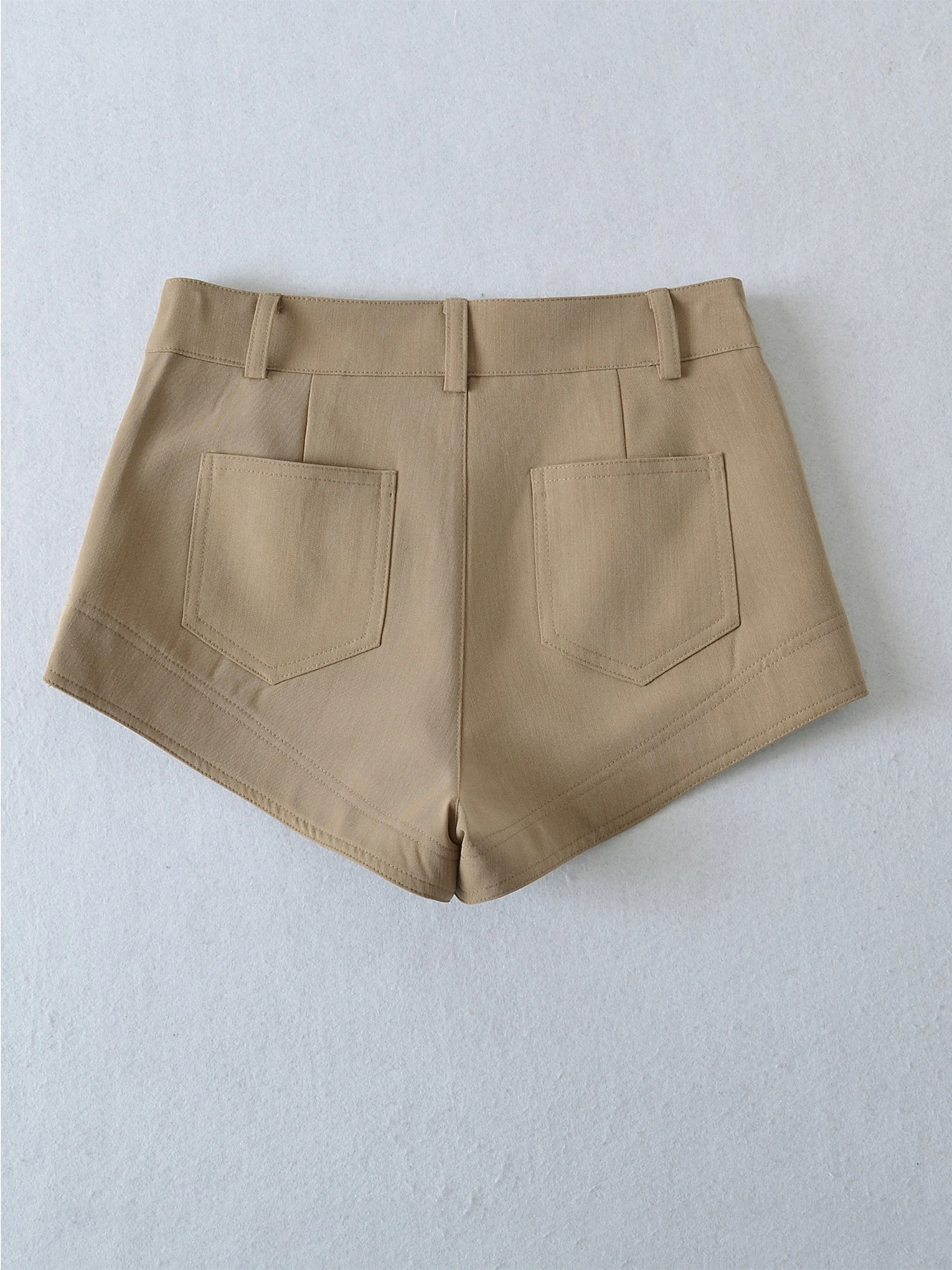 Women's Khaki Shorts 2000s Y2k Gyaru Skinny Shorts Low Waist Hot Shorts Harajuku Vintage Micro Short Pants Summer Clothes 2026