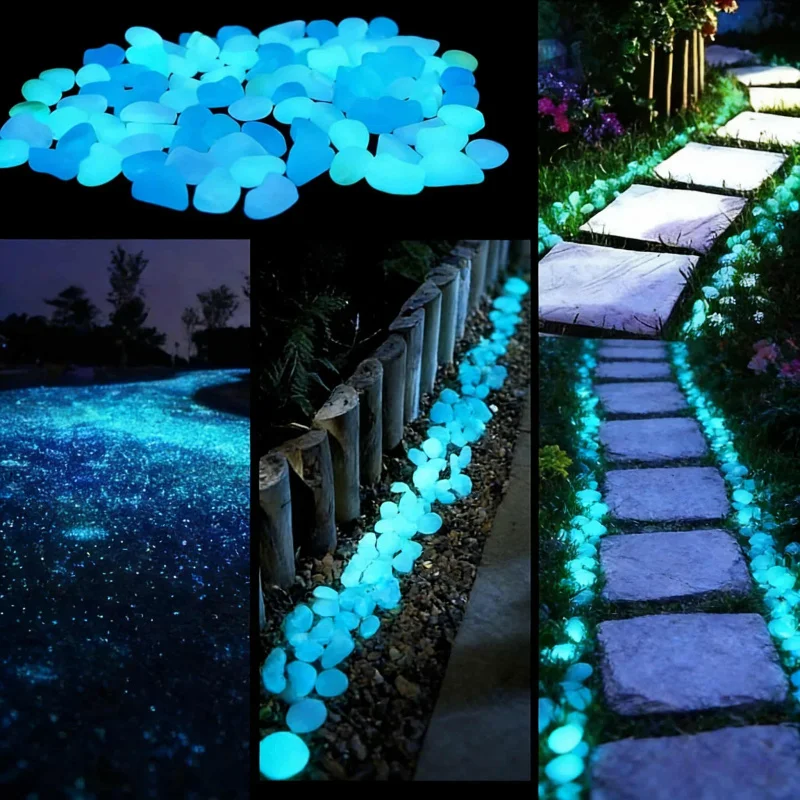 

Светящиеся в темноте камни-галька для аквариума, 500-2000 шт., для ландшафтного дизайна сада и свадебного декора