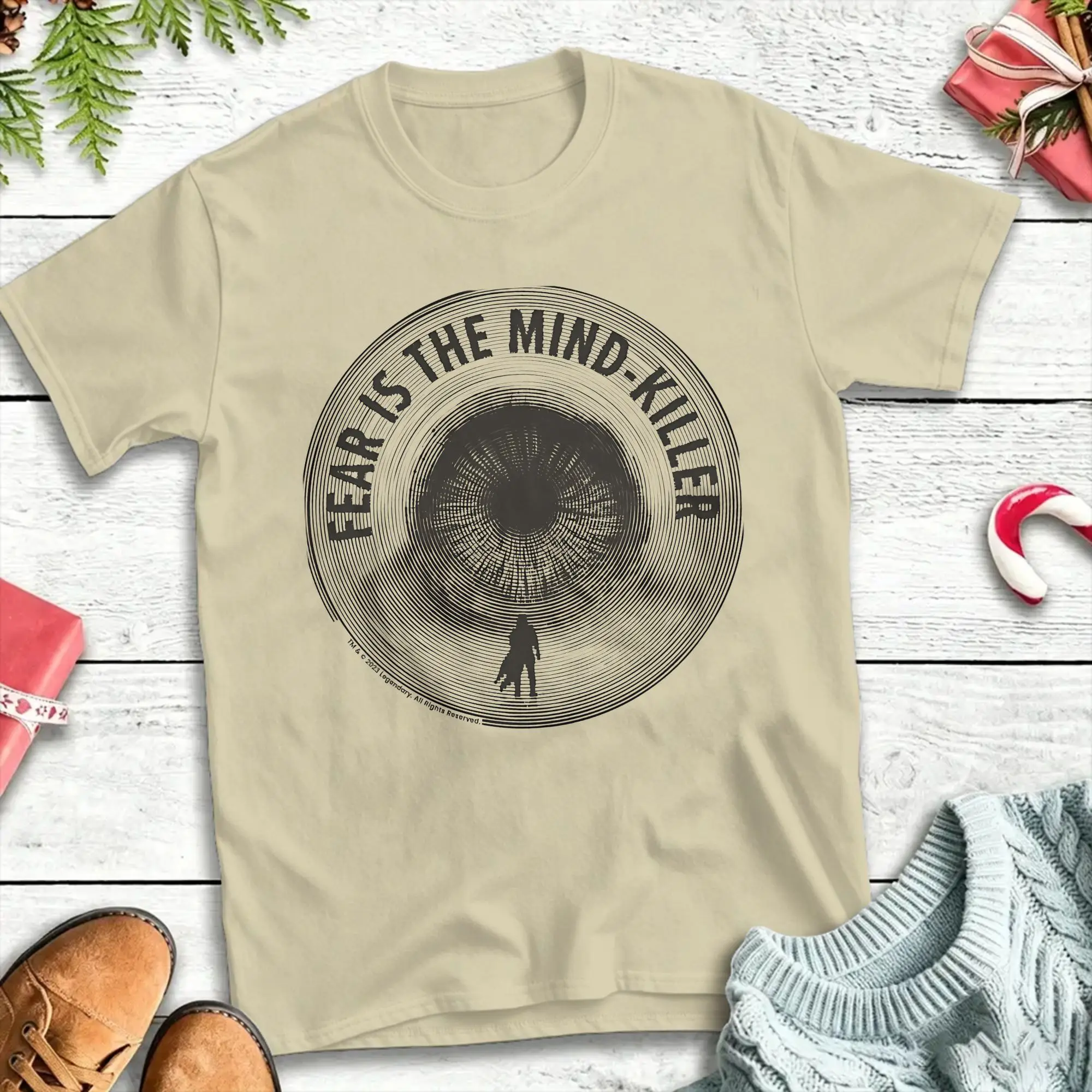Dune, the sandworm. Fear is the mind-killer Cotton T Shirt For Men Vintage T-Shirts Fashion Tees Oversize Custom Logo Clothing
