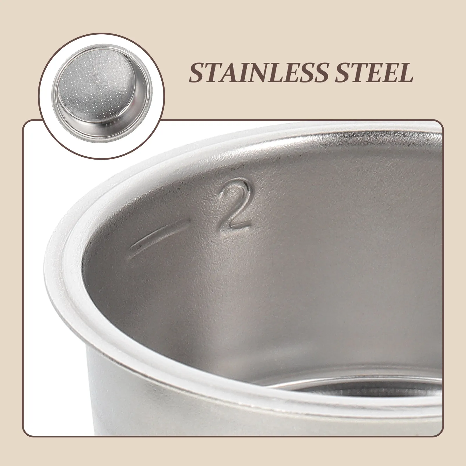 Stainless Steel Double Espresso Filter Basket for Coffee Machines – Precision Fit, Reusable, Enhances Flavor