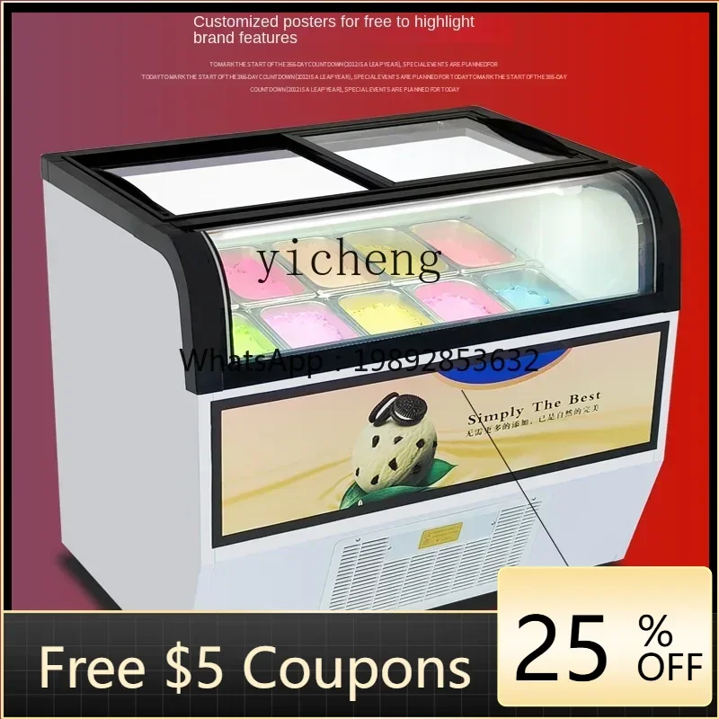 

BF Thick Cut Fried Yogurt Display Cabinet Commercial Ice Cream Machine Freezing Display Cabinet Refrigerator