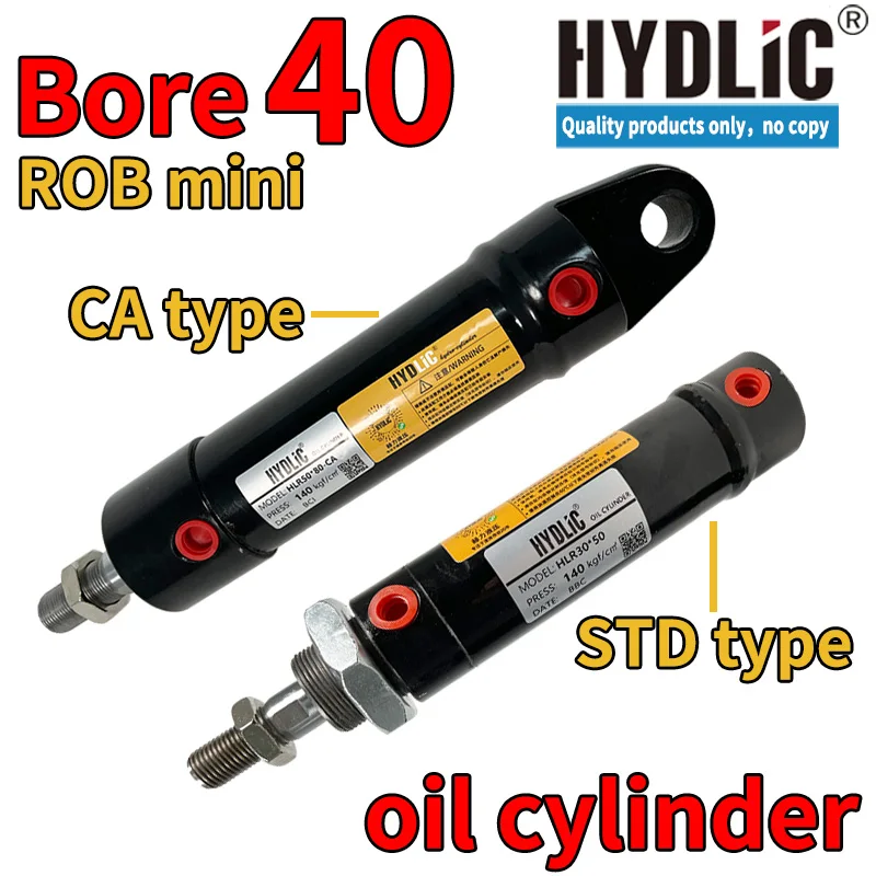 Bore 40mm Stroke 25mm ROB30 Mini Oil cylinder Hydraulic Pressure Cylinder ROA ROC miniature round hydrocylinder