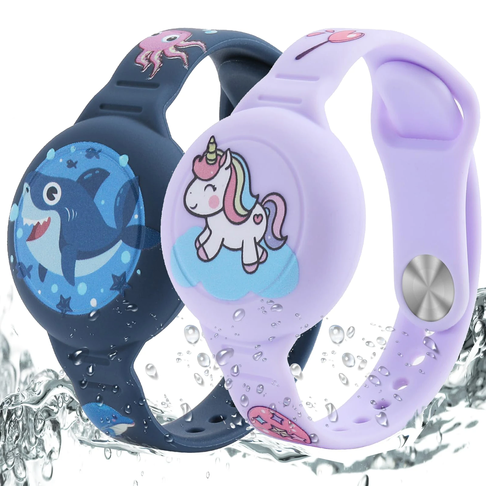 Pulseira de relógio à prova d'água para airtag, silicone, apple airtag, pulseira infantil, airtags, rastreador gps, pulseira de relógio