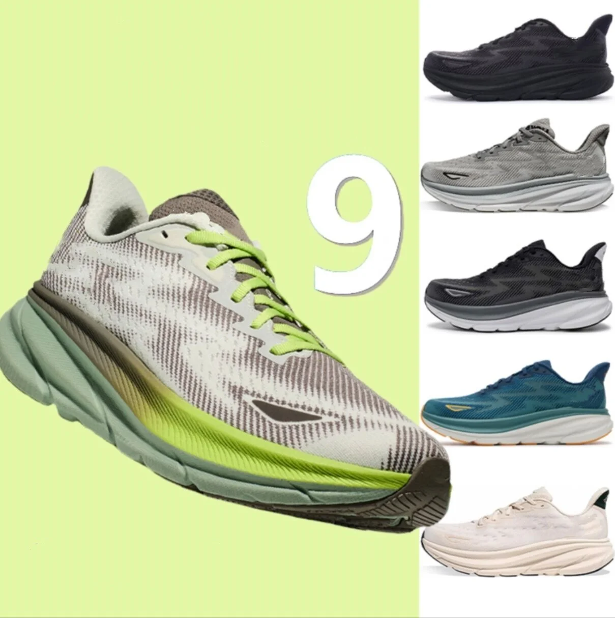 2025 chaussures de course hommes نساء كليفتون 9 chaussures d'entraininement sur route respirantes à amorti lecger ماراثون