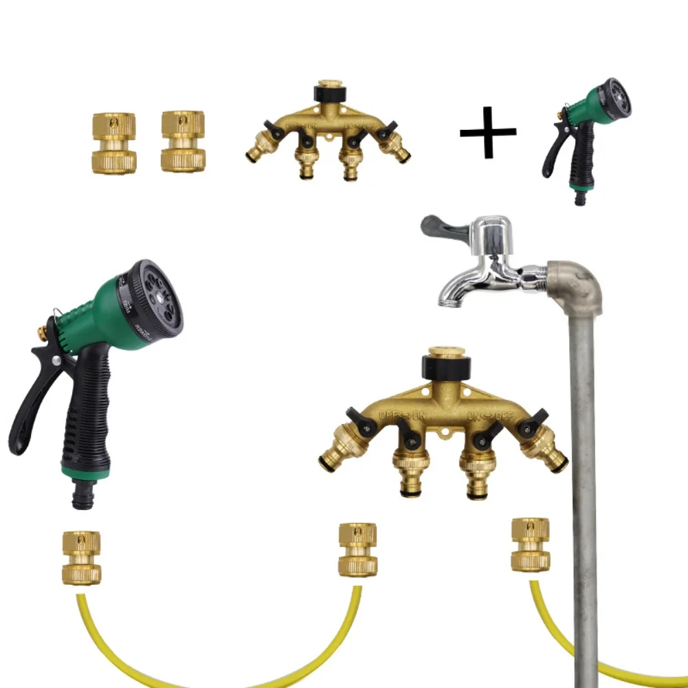 

Garden Hose Dispenser Hose Distributor Four-way Distributor Garden Hose Distributor Hose Connector Water Hose Splitter