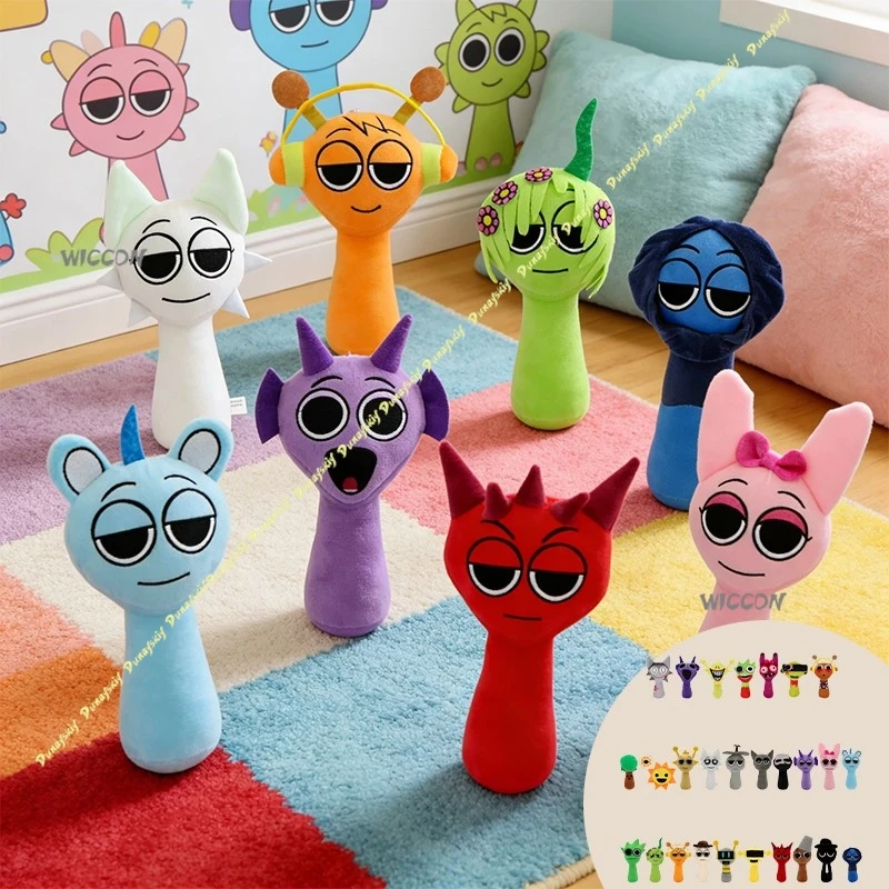 

Cosplay Costume Sp Cute run Plush Music Dolls Red Toys Pink Blue Oren Raddy Clukr Vineria Gift Birthday Christmas Halloween Set