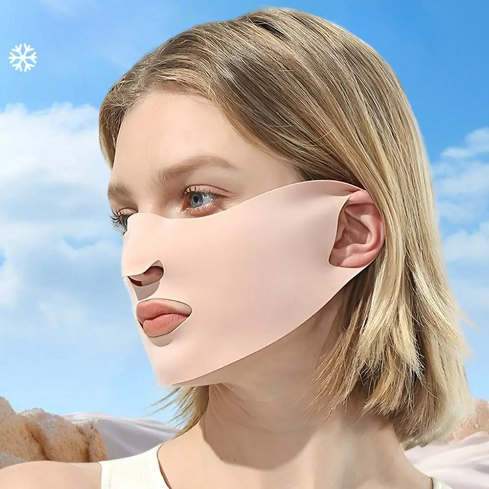 Mascarilla solar protectora delgada 3D sin costuras, transpirable