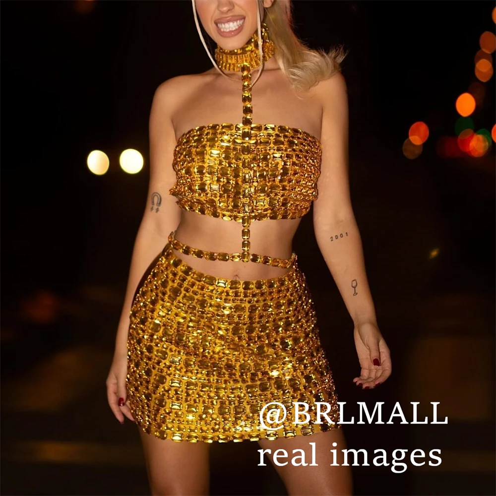

Sexy Halter Prom Dress Night Party Gowns Dinner Dresses Short Mini Cocktail Gown Chic Club Dresses Real Images Evening Outfit