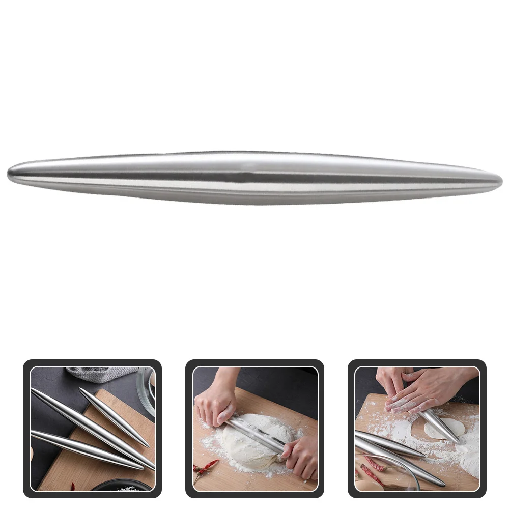 

Stainless Steel Rolling Pin Smooth Surface Metal Dough Roller for Baking Pizza Cookie Pasta Fondant Ergonomic Easy Clean