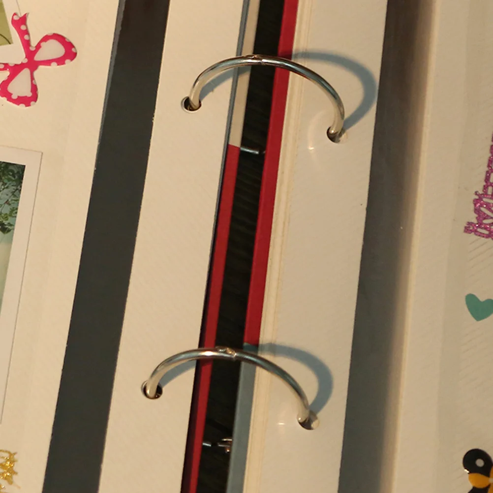 24 قطعة حلقات الموثق المعدنية 24 مللي متر حلقات أوراق فضفاضة ل ورق دفتر المنظم قابلة لإعادة الاستخدام كتاب ملزمة كليب حلقة متعددة الوظائف