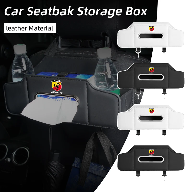 

Car Seatback Storage Case Tissue Box Cup Holder Interior For FIAT 500 Grande Punto Tipo Stilo UNO Astra Bravo Panda Freemont