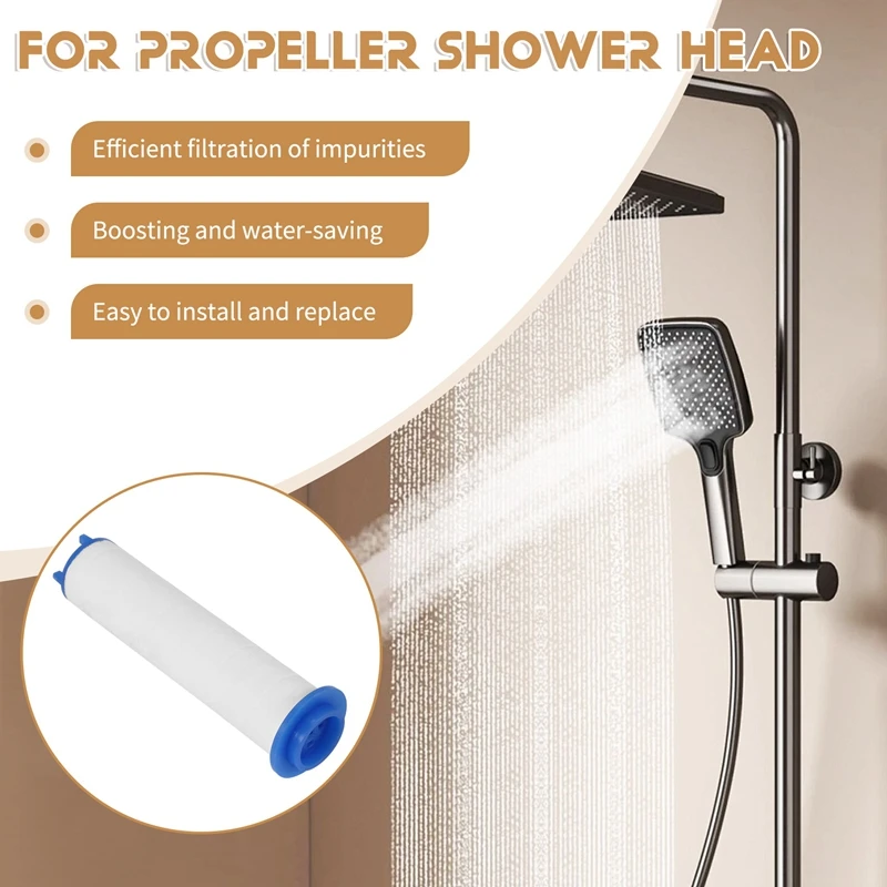 Hot 10Pcs Turbo Fan Shower Head Filters--Used For Propeller Driven Handheld Shower Head High Pressure - Shower Head