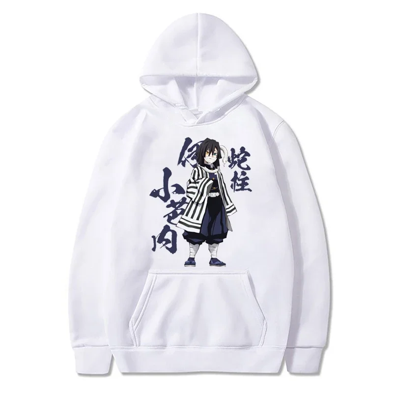 Casual Cool Anime Men Women Sweatshirts Demon Slayer Iguro Obanai Plus Size Hoodie Harajuku Unisex Graphic Printed Hooded