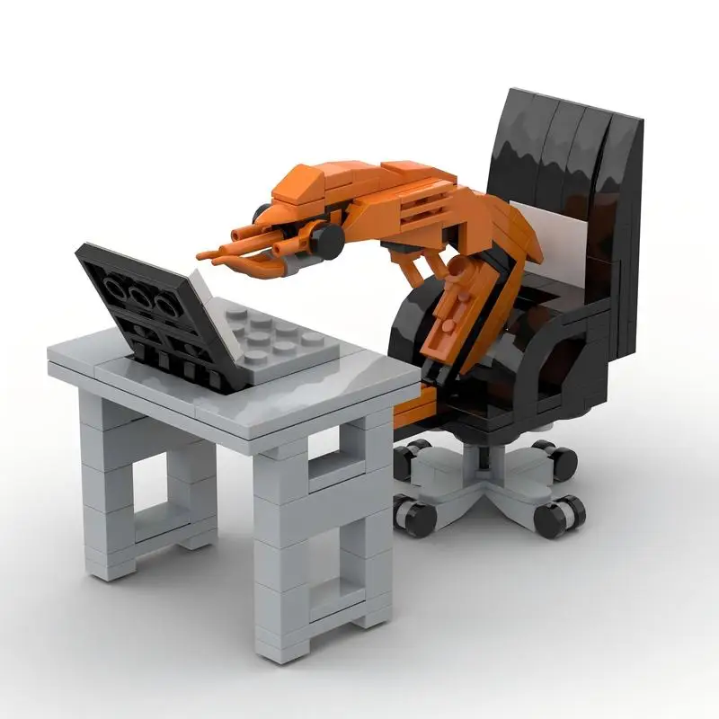 

MOC online celebrity Creative Building Block is not a brick model for children to assemble educational toys.