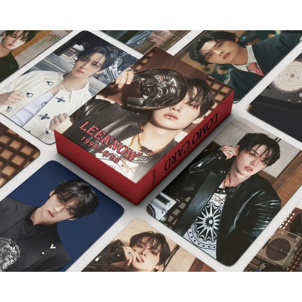 55Pcs/Set Kpop New Ablum (HOP) Lomo Card Lee Know Photo Print Pictures Photocard Fans Collection Postcards Gifts