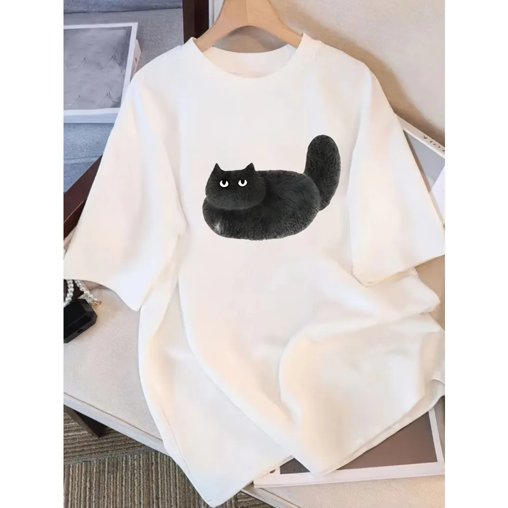 Men Women White Crew Neck T-Shirt Soft Everyday Basic T-Shirt Simple Design Casual Casual Wear Graphic Short Sleeve Clothing Y2K