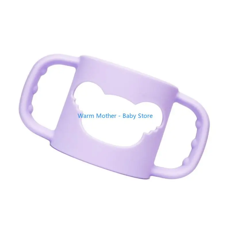 

Comfortable Grip Bottle Adapter Holder Case Silicone Baby Milk Bottle Handle Sleeve Encourages Grip Development 57QE