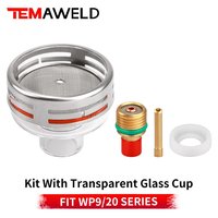 Collect Body Short Gas Lens Glass Cup Transparent porcelain Nozzle 2HSGS Gasket Kit for TIG Welding Torch WP9 WP20 Accessories