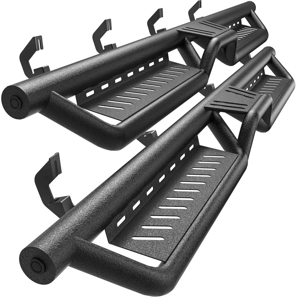 

Running Boards & Side Steps Compatible with 2007-2018 Chevy Silverado/GMC Sierra 1500 Crew Cab & 2007-2019 2500/3500HD, Black Po