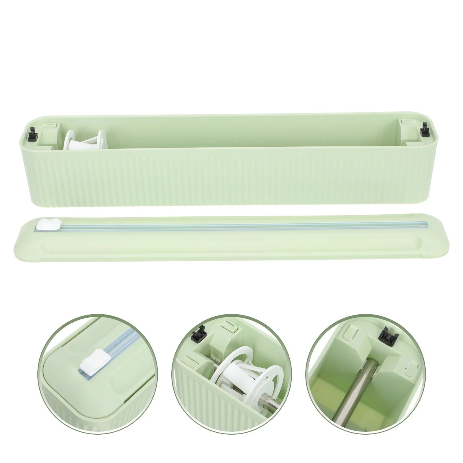 Caja Cortadora de Film Transparente para Cocina con Mecanismo Deslizante sin Esfuerzo, Dispensador de Plástico para un Almacenamiento Conveniente, Film Transparente Confiable