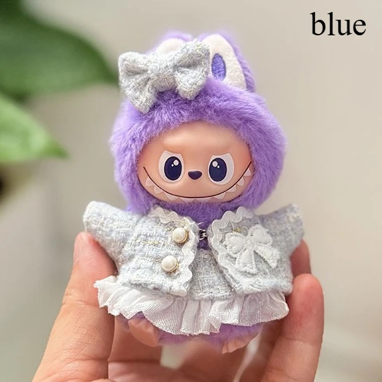 Luxury Small Fragrant Clothes for Labubu 4.0 Korea StyleCute Hu Bow Headpiece Clothes for 10cm Ladbubu V4 Dolls Accessories