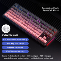 Aula F87 Pro Mechanical Keyboard Wired 2.4g Wireless Bluetooth Tri Mode 8000mAh 87Key Hotswap Rgb Pbt Customized Gaming Keyboard
