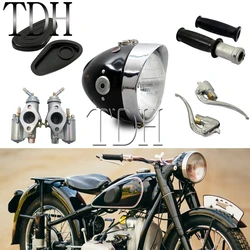 Replica Head Light Lamp Brake Clutch Lever Grip Tank Pad For BMW K750 KS750 R71 R66 M71 R68 Zündapp Wehrmacht Dnepr Ural Sidecar