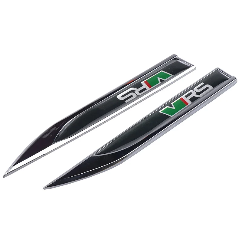 2pcs Car Body Side Fender Rear Trunk Metal Sticker Accessories For Skoda Rapid Fabia 1 2 Kodiaq Octavia  2 A7 A5 A4 Superb VRS
