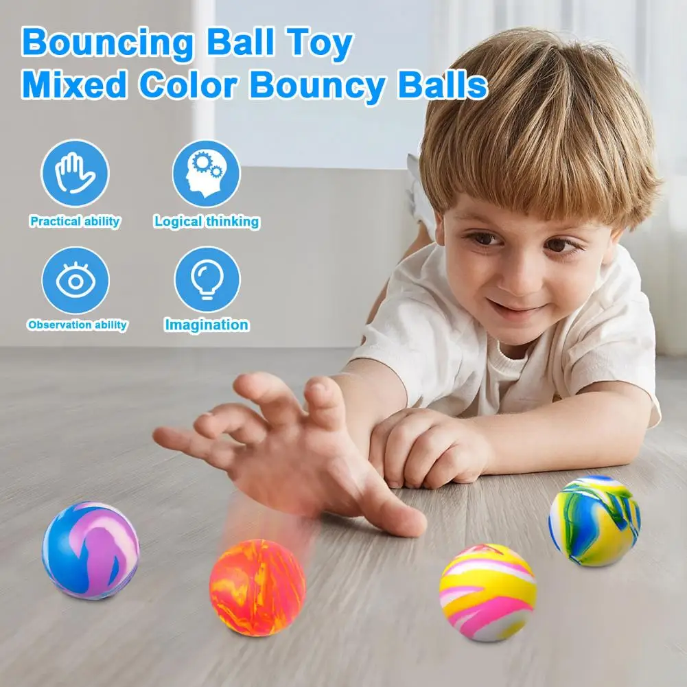 

10Pcs Mixed Color 25/30mm Bouncy Rubber Balls High Strength Play Balls Colorful Rubber Balls Vending Dispenser Fun Toy for Kids