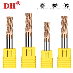 HRC55 4-Flute Roughing End Mill Tungsten Steel Carbide Nano Coating Milling Cutter For CNC Machining Ripple knife Endmills Tools