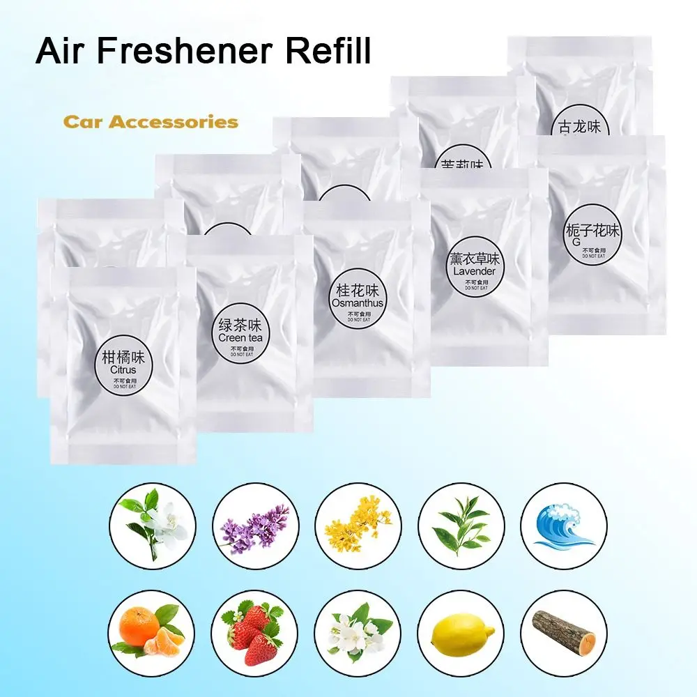 3 Pack 30Pcs Supplement Supply Air Fresheners Refills Car Accessory Ocean Lemon Lavender Air Vent Clip Replacement