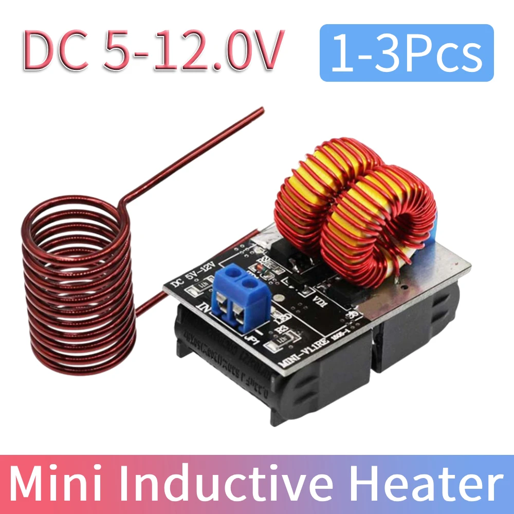

1-5Pcs 120W Mini ZVS Induction Heating Board DC 5-12.0V Input Voltage ZVS Heating Machine High Frequency Power Supply Module