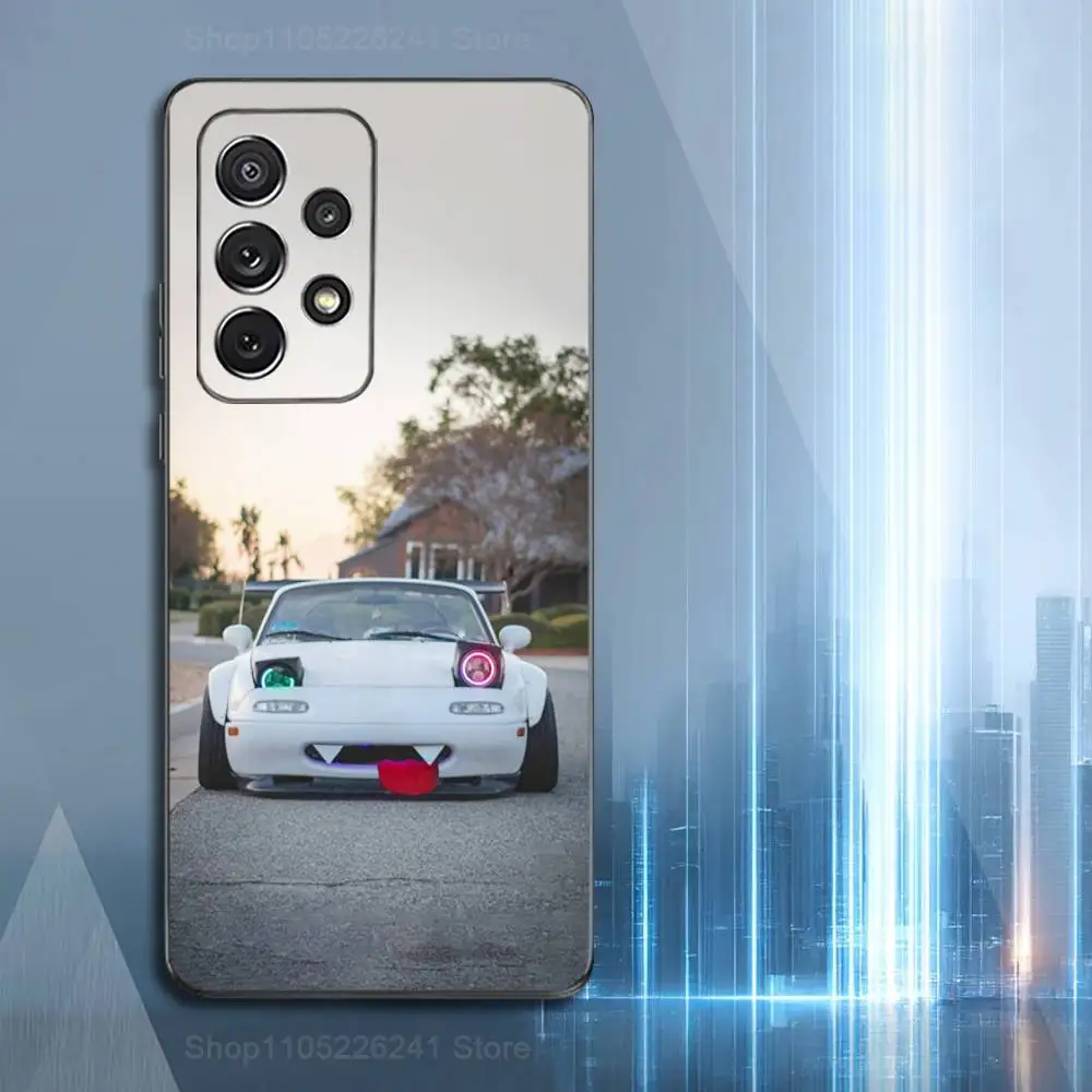 Милый автомобильный телефон M-Miatas M-Mx5 для Samsung S25, S10, S20, S10, S21, S9, S24, S23, Ultra,FE, Plus,Lite, мягкий силиконовый черный чехол