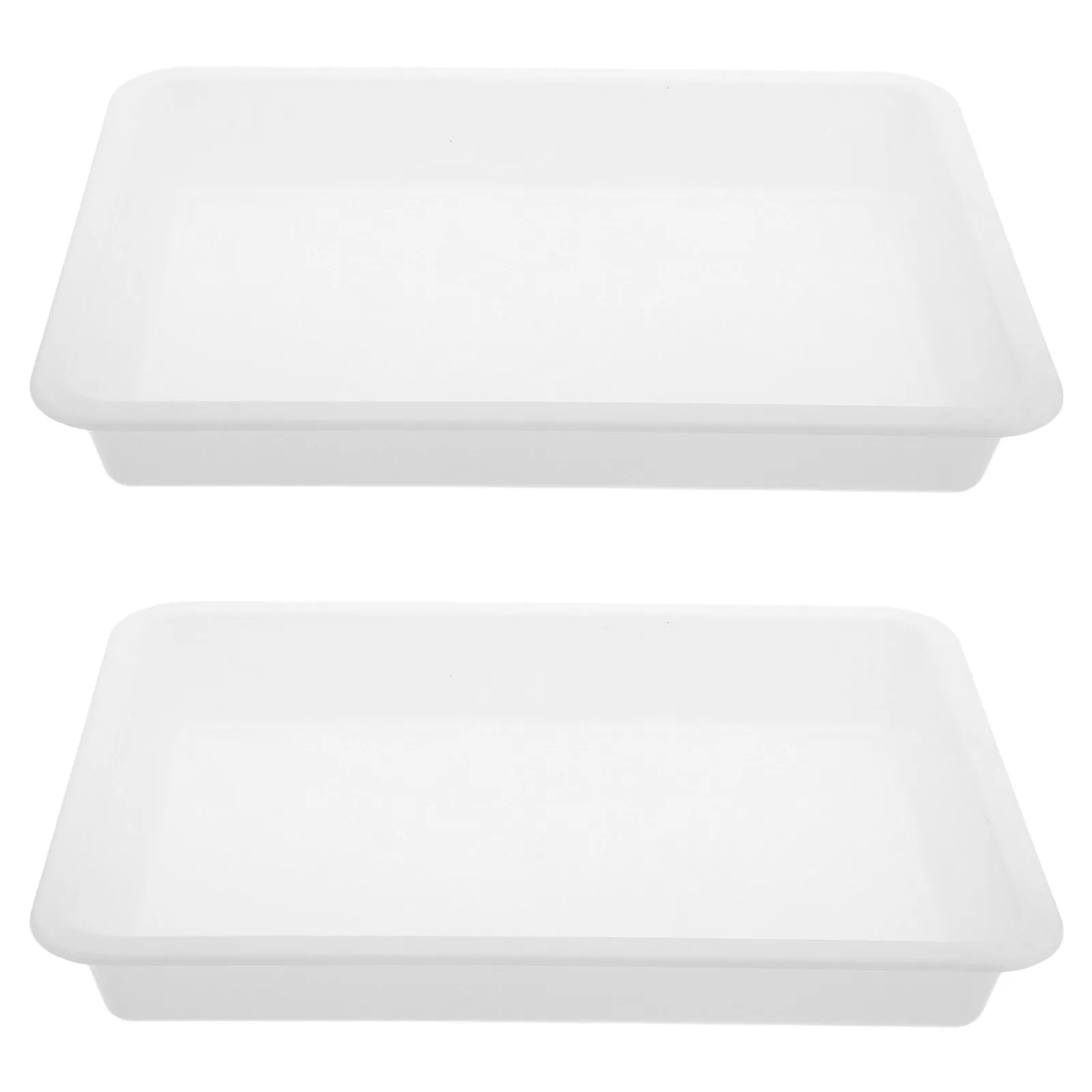 

2pcs Plastic Drain Pans Square Multi-Functional Tray For Kitchen Bathroom Sink Organizing Storage Art Craft Supplies Pigment