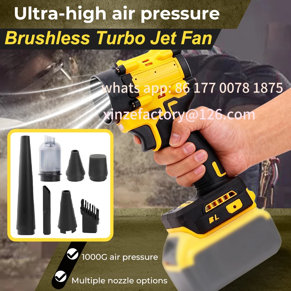 

Customizable Turbo Jet Fan Vacuum Cleaner 1000 PA Strong Suction for Deep Cleaning, 1000g Thrust Powerful Handheld Leaf Blower
