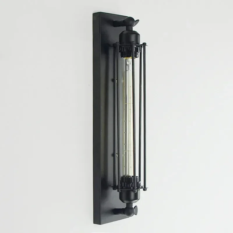 American Retro Industry Wind Edison Iron Arts Flute Wall Lamp Creative bedside balcony Stair Lighting