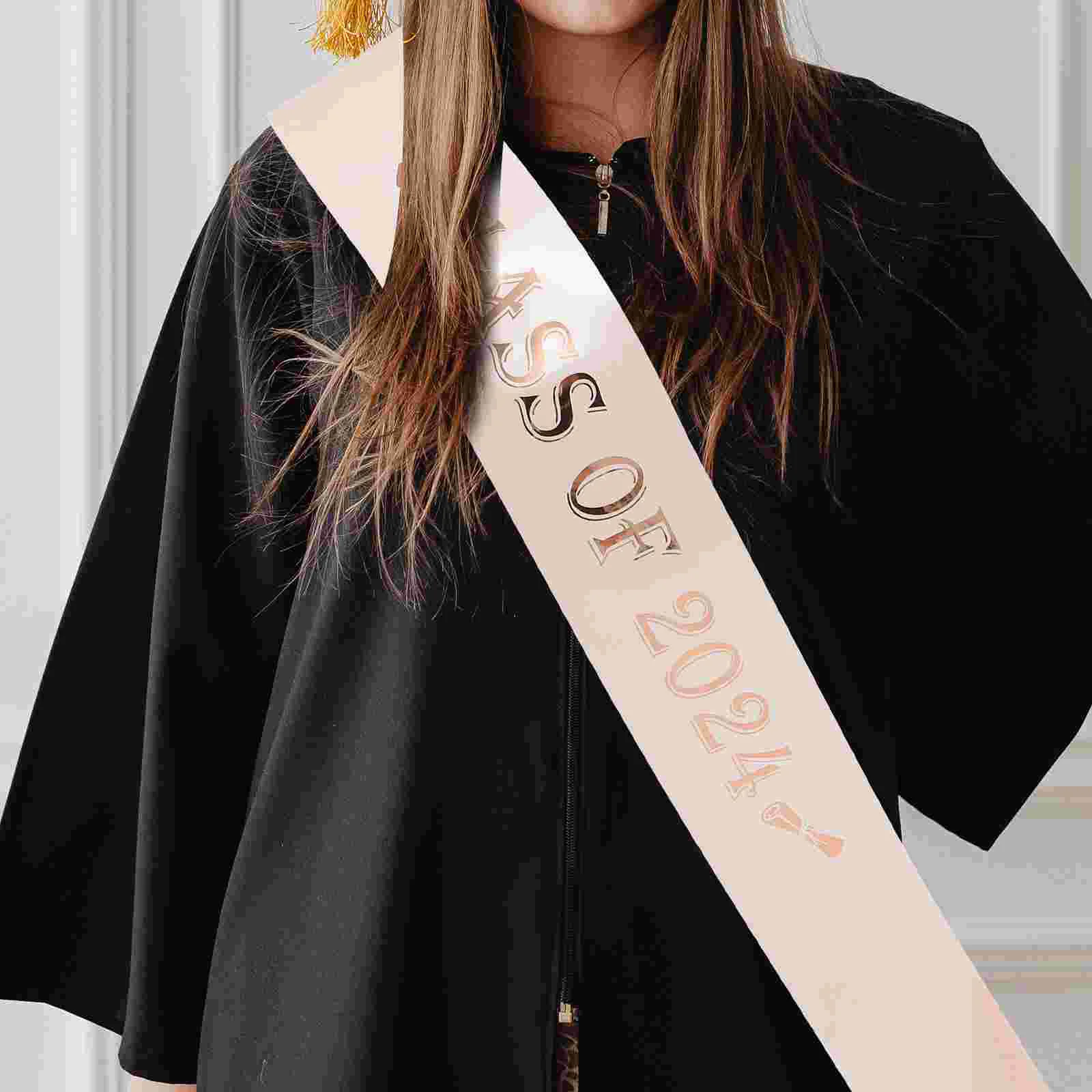 Graduation Party Sash for 2024 Straps Bachelor Decorate Student Class of Sashes