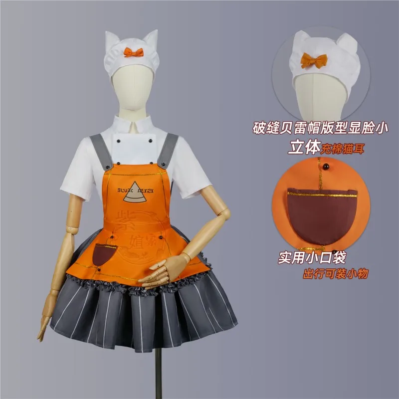 

Wuthering Waves Pizza Shop Owner Npc Cos Trattoria Margherita Cosplay Game Wuwa Outfit Costume Wig Halloween Carnival Clothes