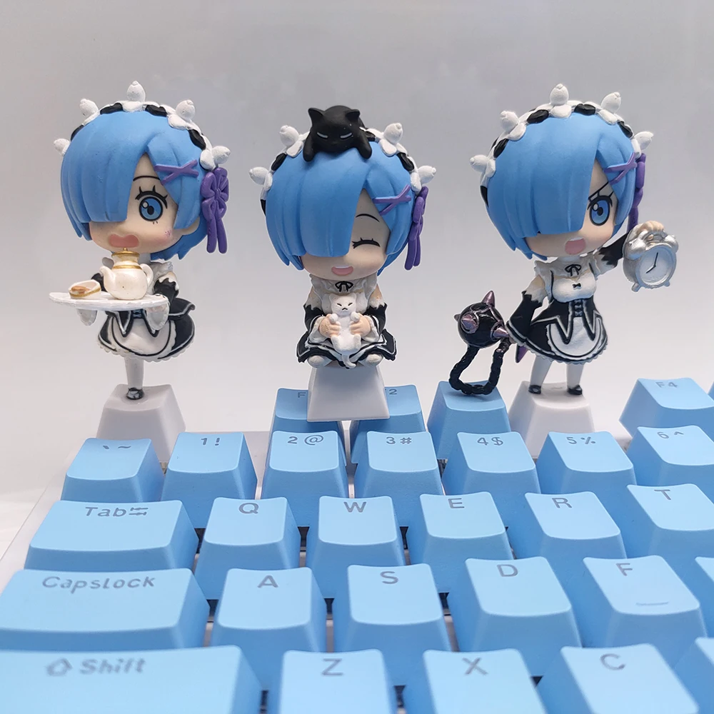 

Anime Cute Kawaii Keycaps For Mechanical Gaming Keyboard PBT Custom Transparent Keycap Cherry Mx Switch Diy ESC Artisan Keys Cap
