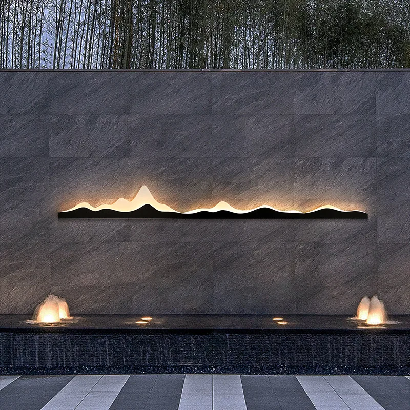 

Villa, outdoor, strip, wall lamp, new Chinese style, courtyard, background wall, decoration