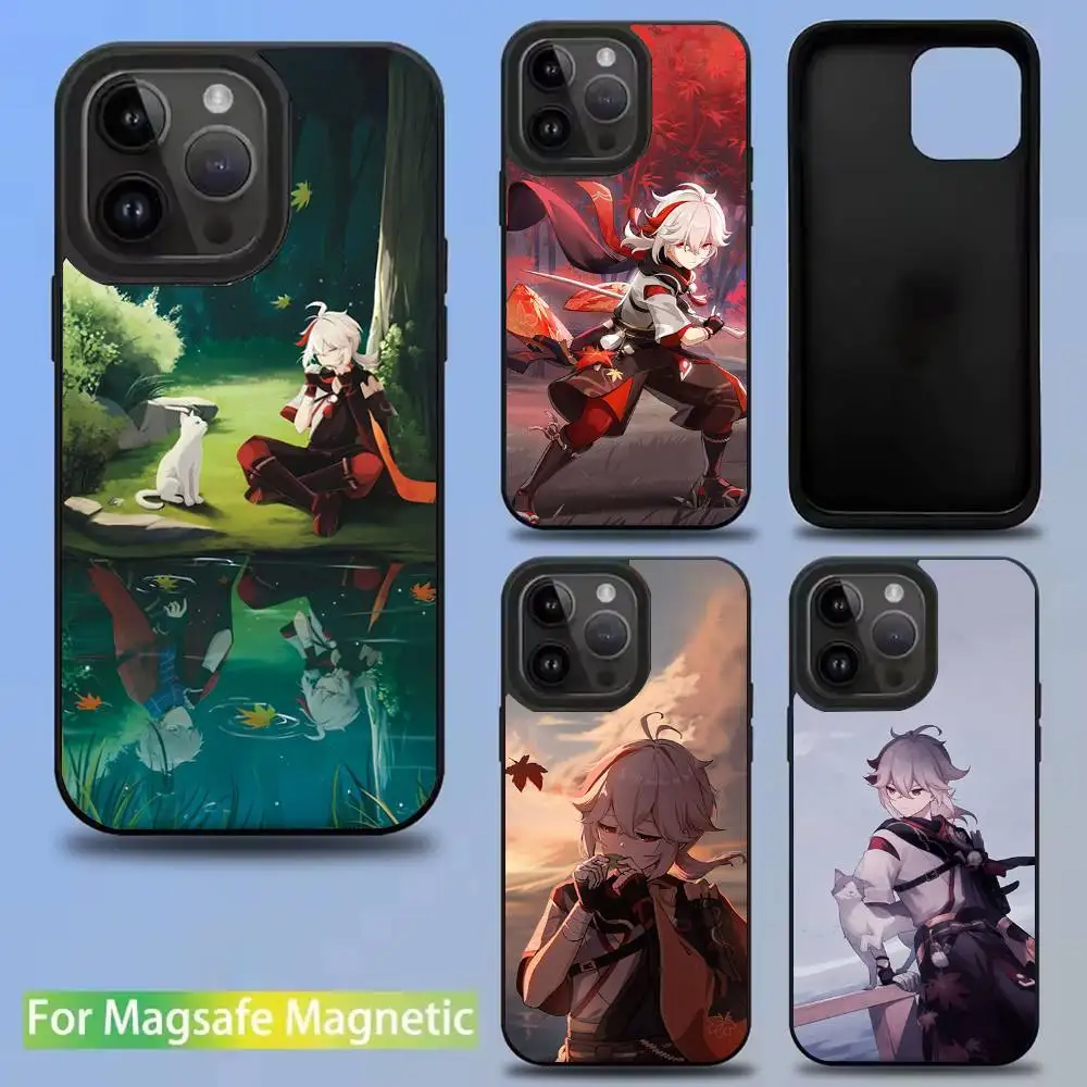 

Genshin Impact Kazuha Game Phone Case For iPhone 16,15,14,13,12,11,Pro,Max,Plus,Mini,SE New Magsafe Magnetic Wireless Charging