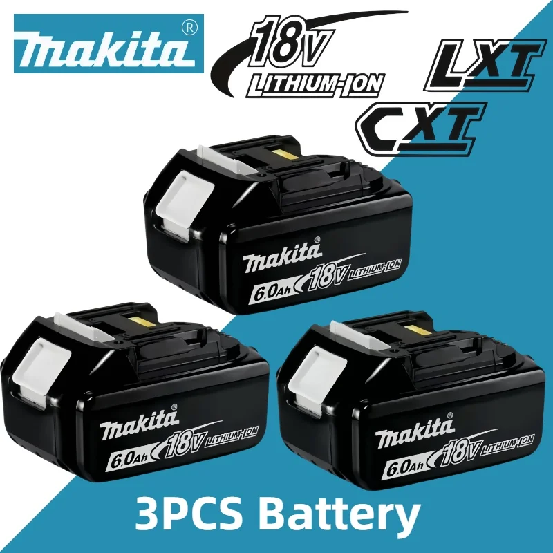 

Genuine Makita Battery 18V 6.0Ah Lithium ionBattery can replace BL1860B BL1850BLXT400 with Chargerfor Makita Tool Wrench